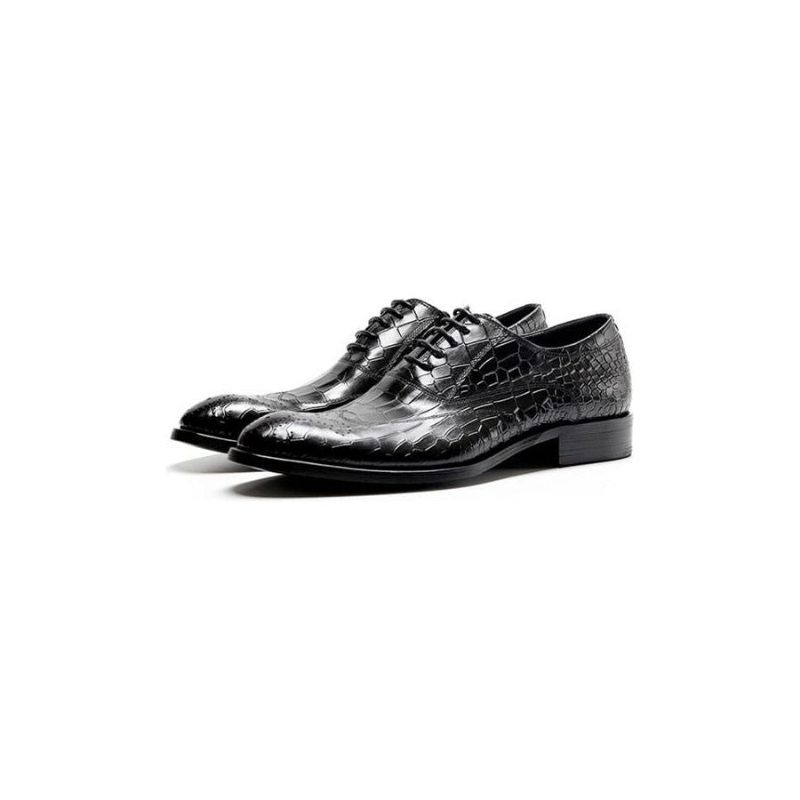 Sapatos Formais Masculinos Clássicos Com Cadarço Oxford - Preto