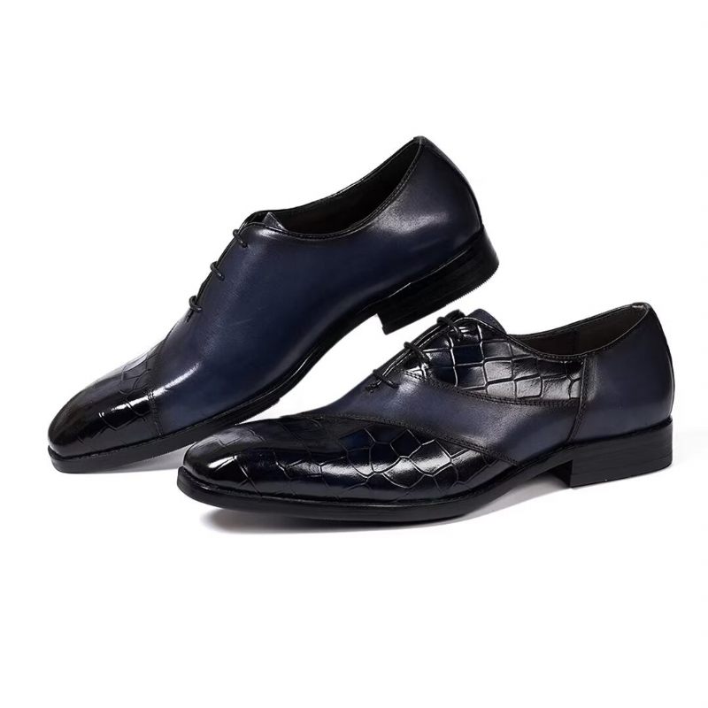 Sapatos Formais Masculinos Clássicos Couro Poise - Preto