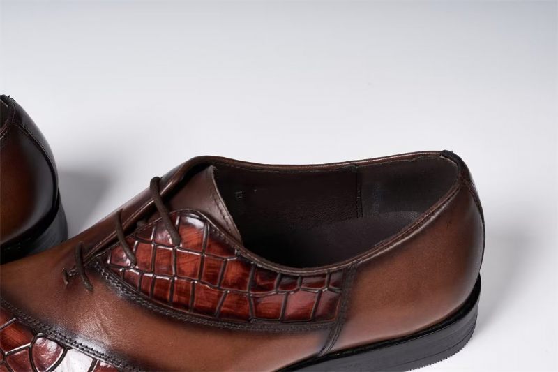 Sapatos Formais Masculinos Clássicos Couro Poise - Marrom