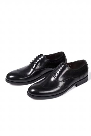 Sapatos Formais Masculinos Clássicos Dapper Couro Vestido Calçado