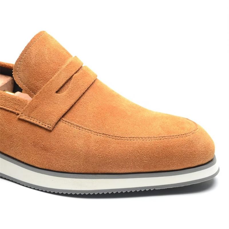 Sapatos Formais Masculinos Clássicos Refinados Sociais - Amarelo