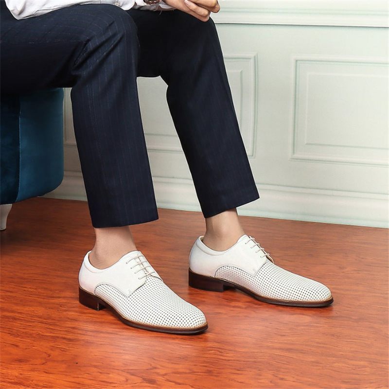 Sapatos Formais Masculinos Com Bico Fino E Sociais Casamento - Branco