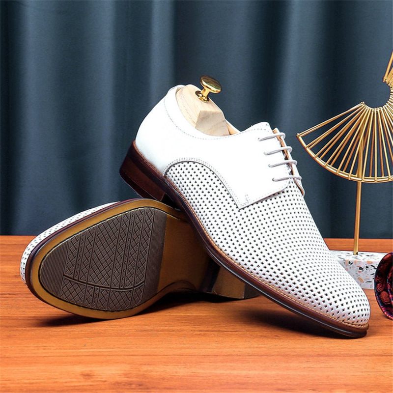 Sapatos Formais Masculinos Com Bico Fino E Sociais Casamento - Branco