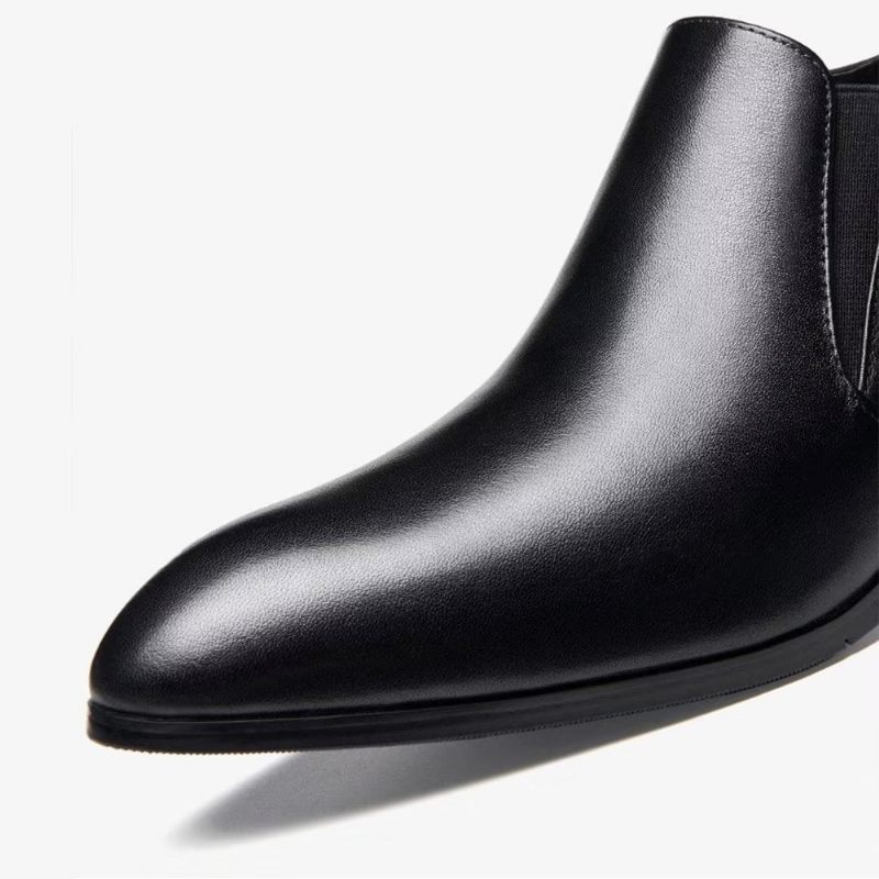 Sapatos Formais Masculinos Com Bico Fino E Sociais Chiques - Preto