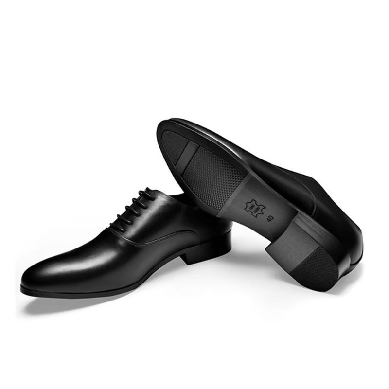 Sapatos Formais Masculinos Com Bico Fino Oxford - Preto