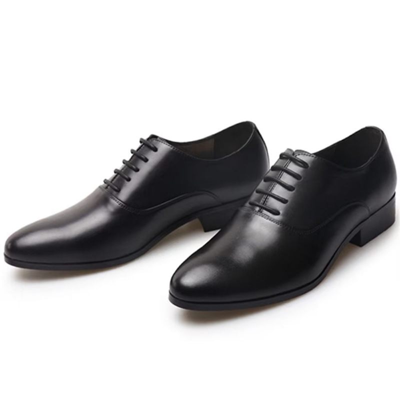 Sapatos Formais Masculinos Com Bico Fino Oxford - Preto