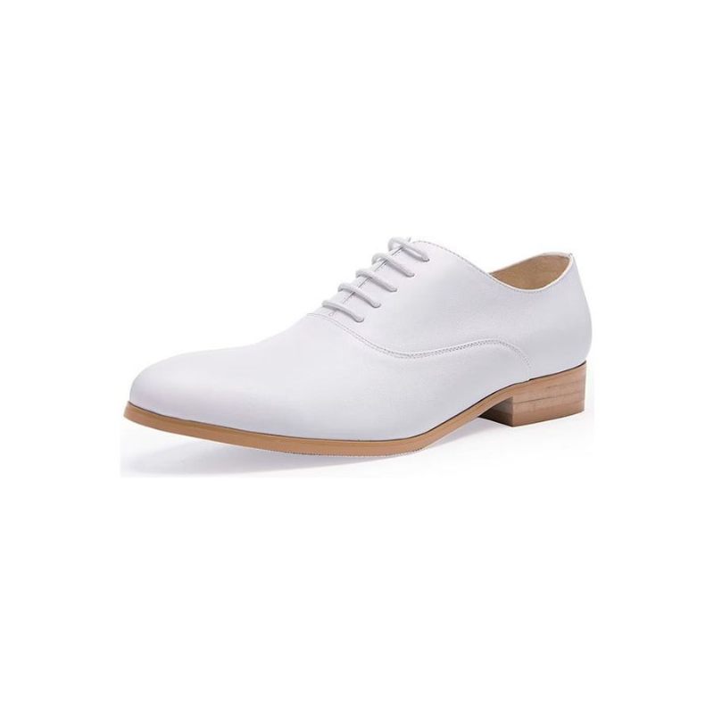 Sapatos Formais Masculinos Com Bico Fino Oxford - Branco