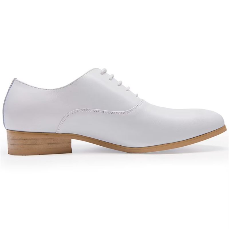 Sapatos Formais Masculinos Com Bico Fino Oxford - Branco