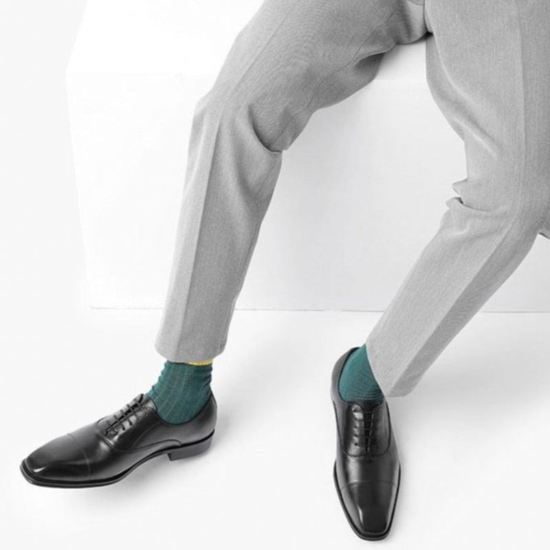 Sapatos Formais Masculinos Com Bico Fino Oxford - Preto