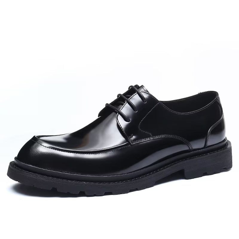 Sapatos Formais Masculinos Com Cadarço Derbies - Preto