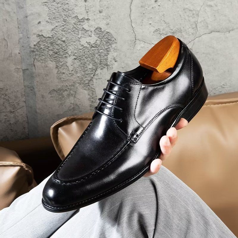 Sapatos Formais Masculinos Com Cadarço Derbies - Preto