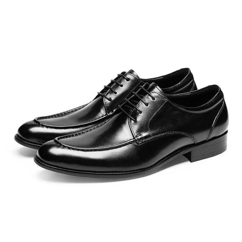 Sapatos Formais Masculinos Com Cadarço Derbies - Preto