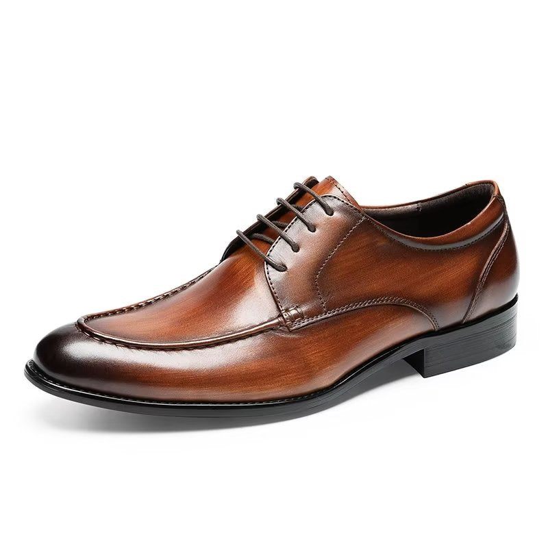 Sapatos Formais Masculinos Com Cadarço Derbies - Café