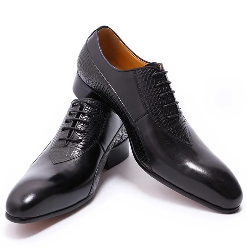 Sapatos Formais Masculinos Com Cadarço Oxford - Preto