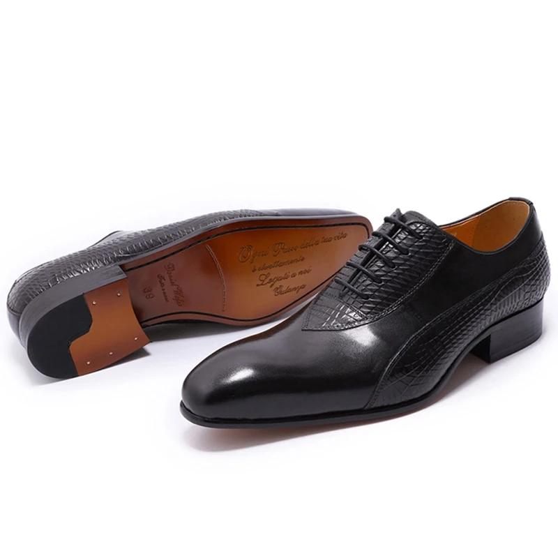 Sapatos Formais Masculinos Com Cadarço Oxford - Preto