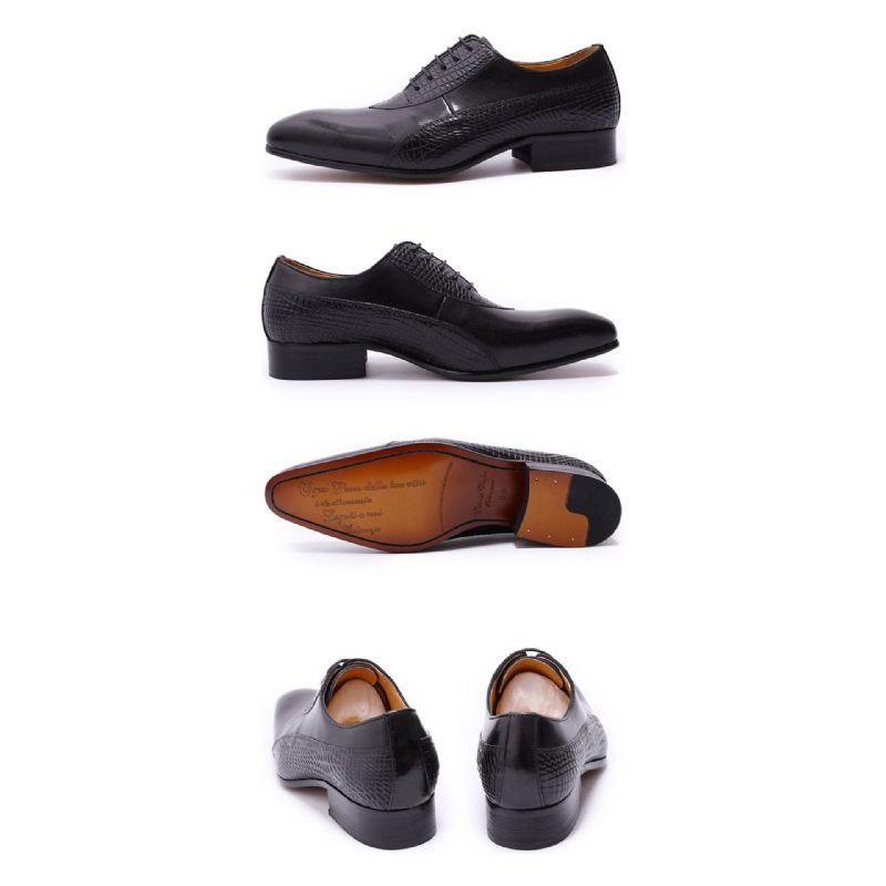 Sapatos Formais Masculinos Com Cadarço Oxford - Preto