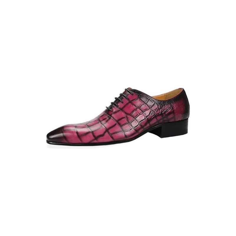 Sapatos Formais Masculinos Com Cordões E Casamento Brogue - Vermelho