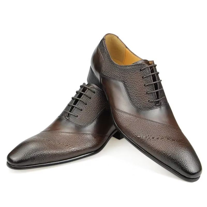 Sapatos Formais Masculinos Com Cordões E Casamento Brogue - Café