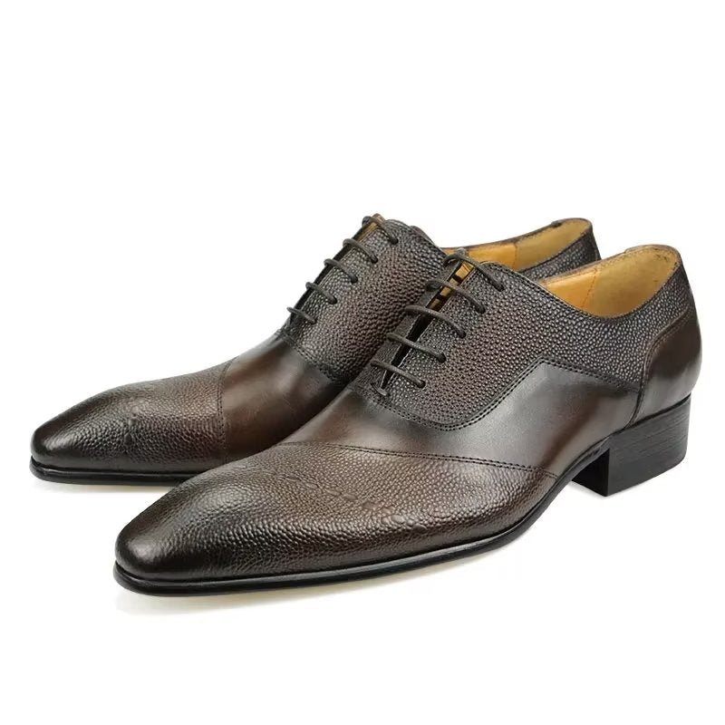 Sapatos Formais Masculinos Com Cordões E Casamento Brogue - Café