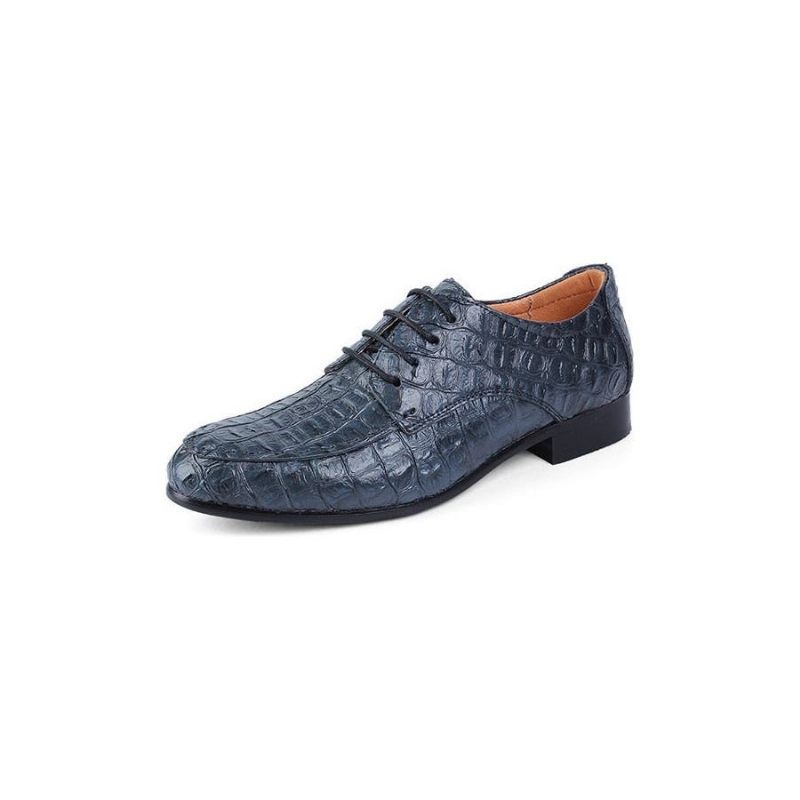 Sapatos Formais Masculinos Com Cordões E Couro Derby - Azul