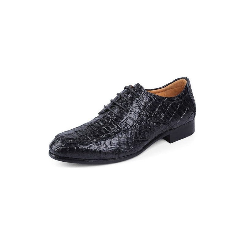 Sapatos Formais Masculinos Com Cordões E Couro Derby - Preto