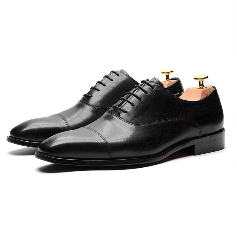 Sapatos Formais Masculinos Com Elegância Suave E Deslizamento Em Sociais - Preto