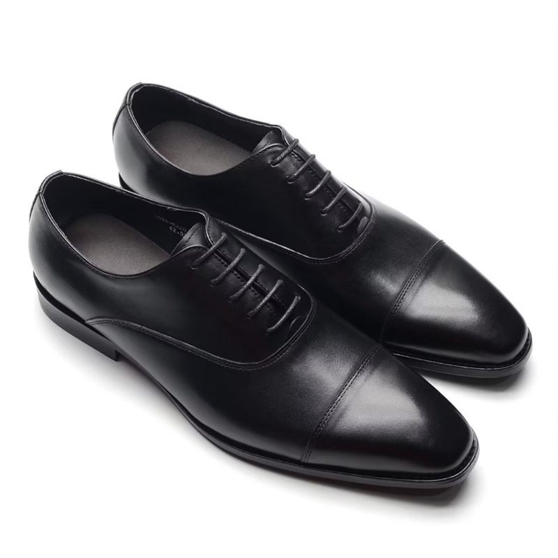 Sapatos Formais Masculinos Com Elegância Suave E Deslizamento Em Sociais - Preto