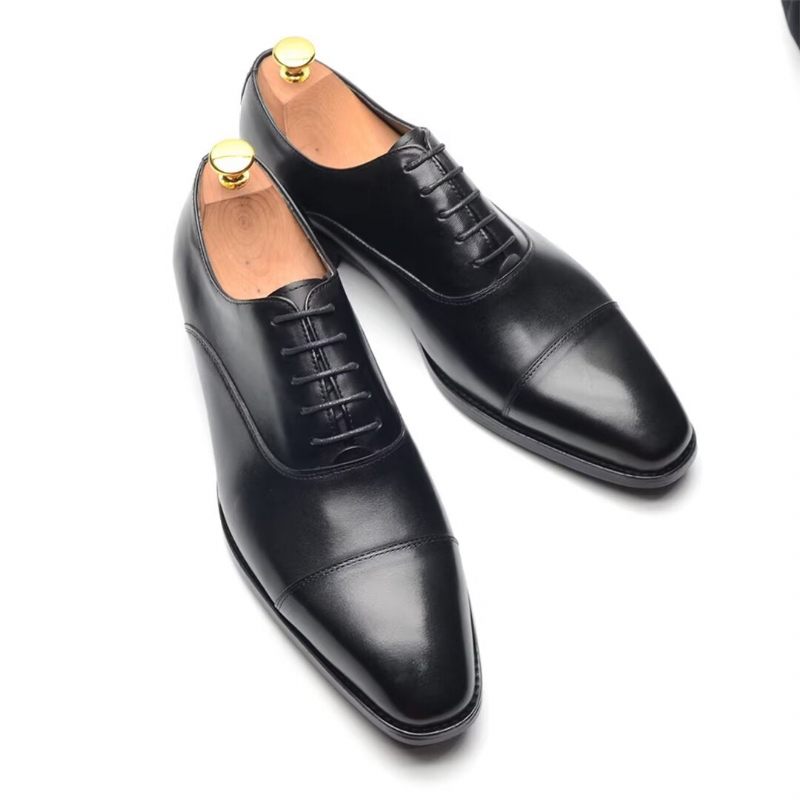 Sapatos Formais Masculinos Com Elegância Suave E Deslizamento Em Sociais - Preto