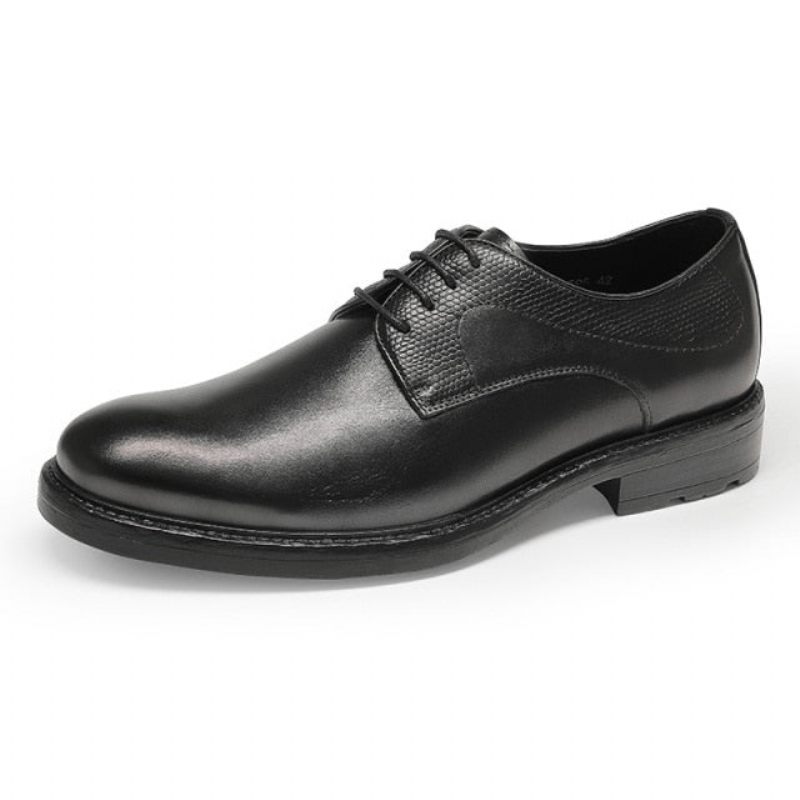 Sapatos Formais Masculinos Com Padrão Exótico Brogue Cordões - Preto