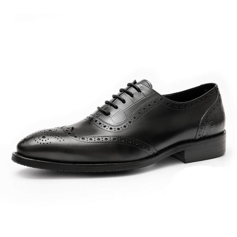 Sapatos Formais Masculinos Com Padrão Exótico Em Renda Brogue