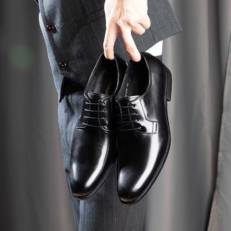 Sapatos Formais Masculinos Com Padrão Requintado - Preto