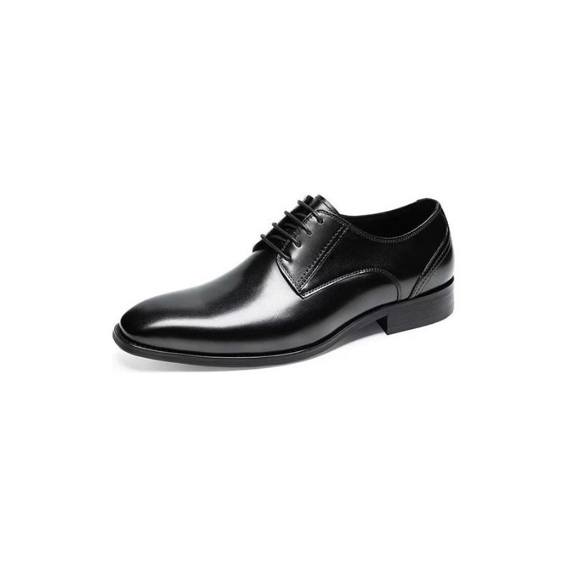 Sapatos Formais Masculinos Com Padrão Requintado Derbies - Preto