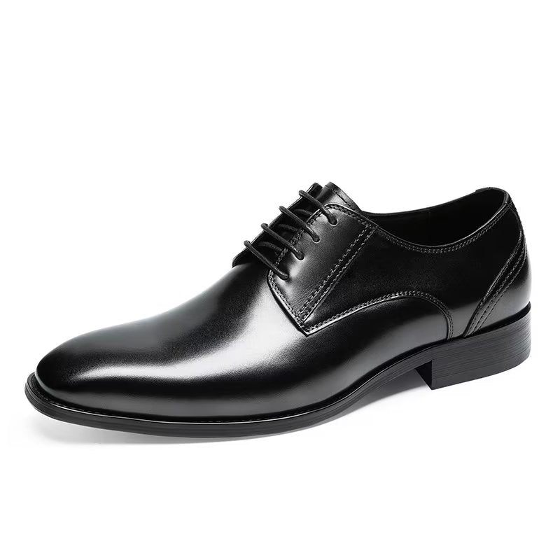 Sapatos Formais Masculinos Com Padrão Requintado Derbies - Preto