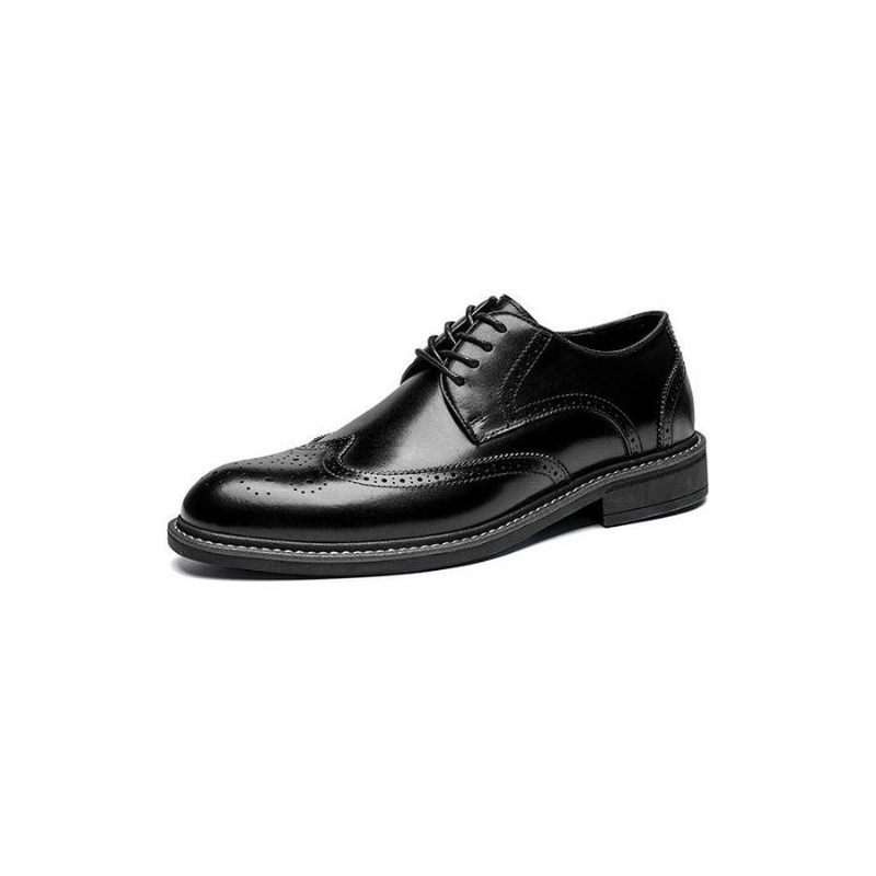 Sapatos Formais Masculinos Com Textura Requintada E Sociais Casamento - Preto