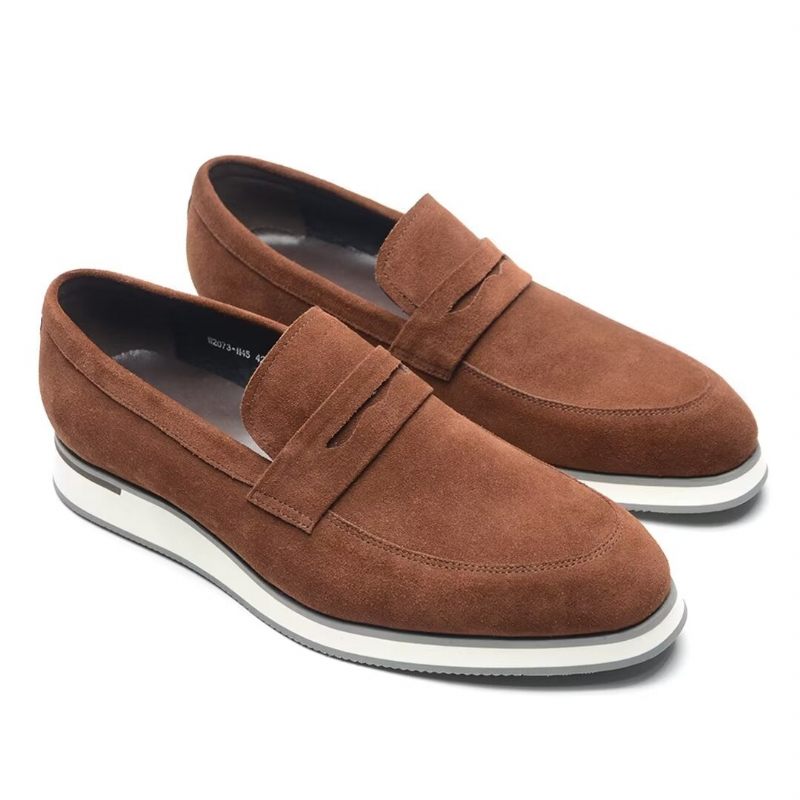 Sapatos Formais Masculinos Conforto Refinado Casual Lace-ups - Café