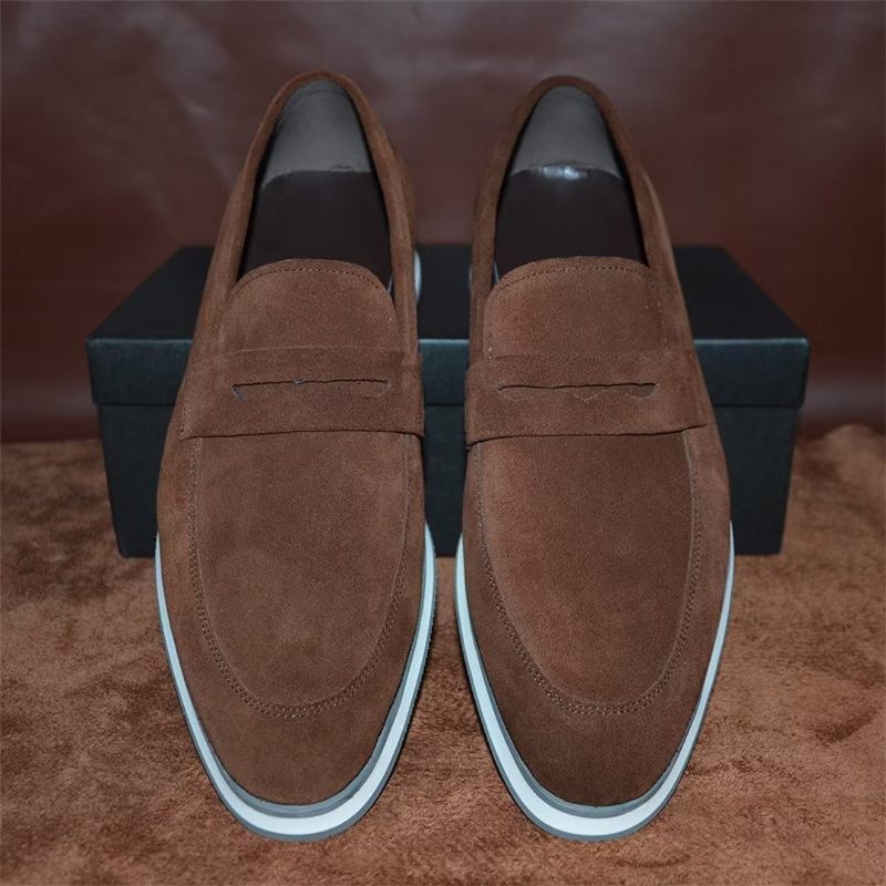 Sapatos Formais Masculinos Conforto Refinado Casual Lace-ups - Café