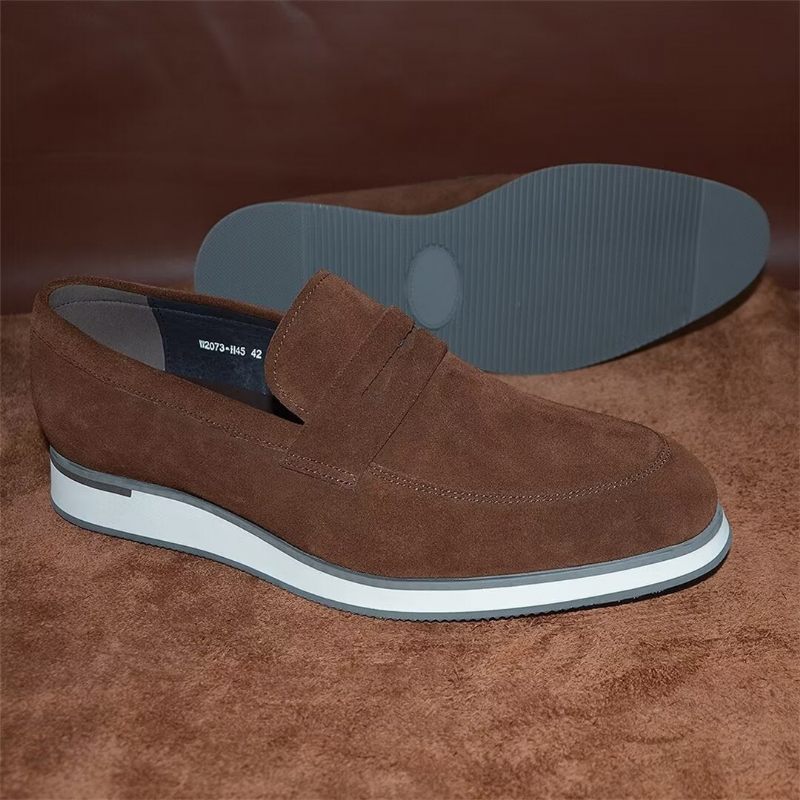 Sapatos Formais Masculinos Conforto Refinado Casual Lace-ups - Café