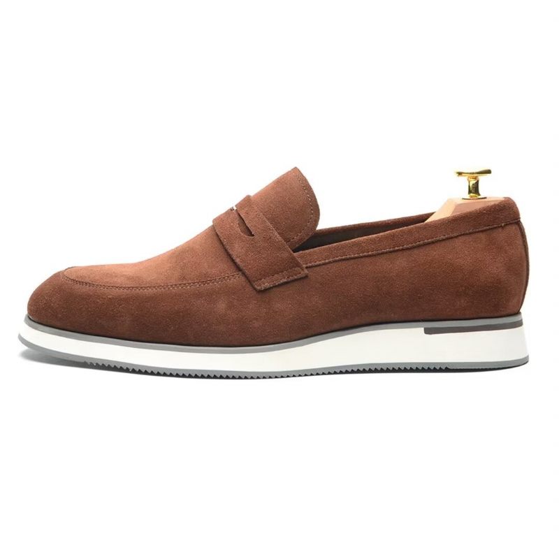 Sapatos Formais Masculinos Conforto Refinado Casual Lace-ups - Café