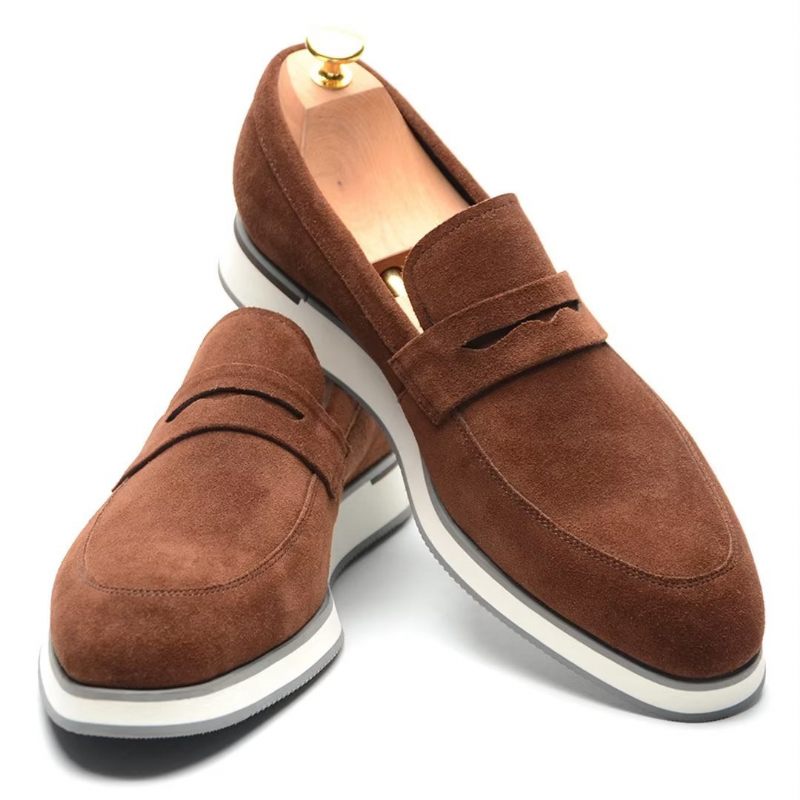 Sapatos Formais Masculinos Conforto Refinado Casual Lace-ups - Café