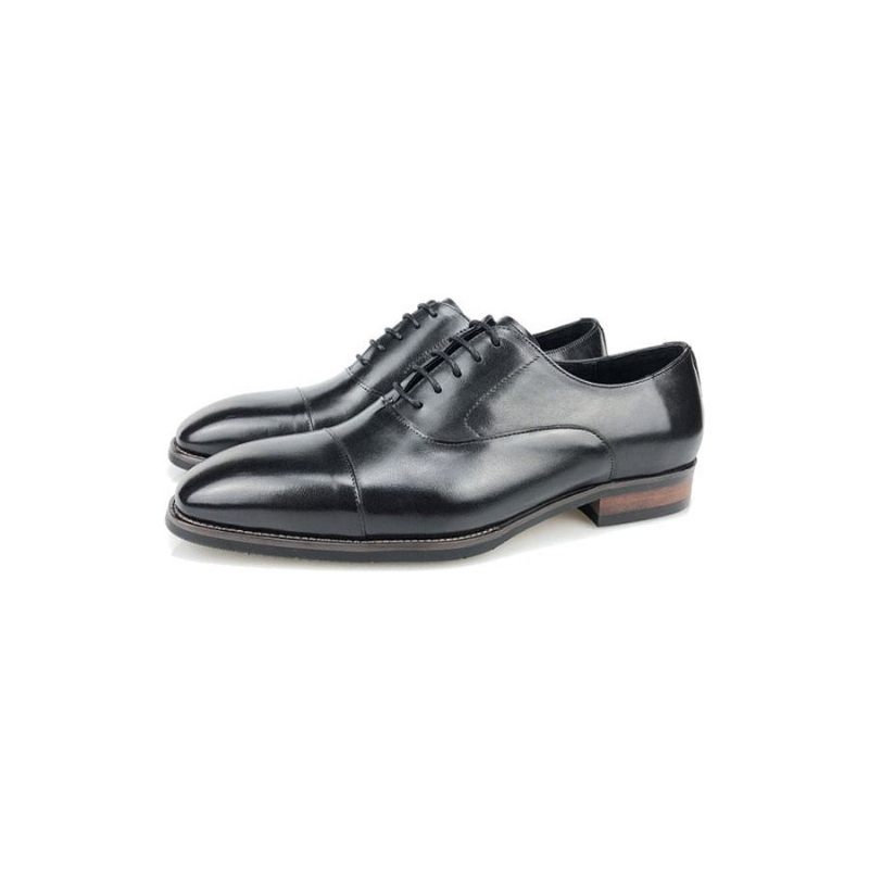 Sapatos Formais Masculinos Couro Brogue Com Cordões