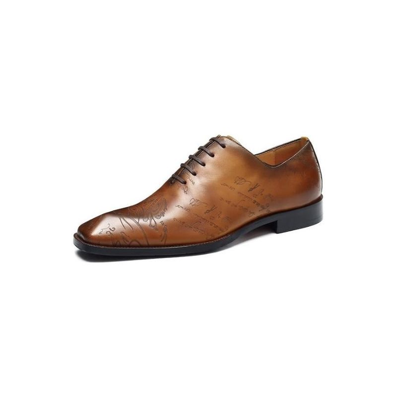 Sapatos Formais Masculinos Couro Brogue Oxford