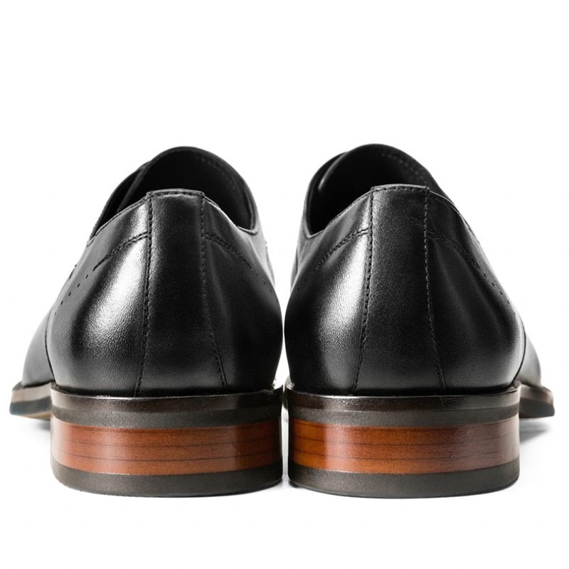 Sapatos Formais Masculinos Couro Com Cordões - Preto