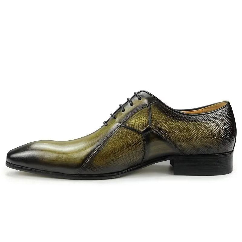 Sapatos Formais Masculinos Couro Deluxe Chicopulent Brogues Nupciais - Verde