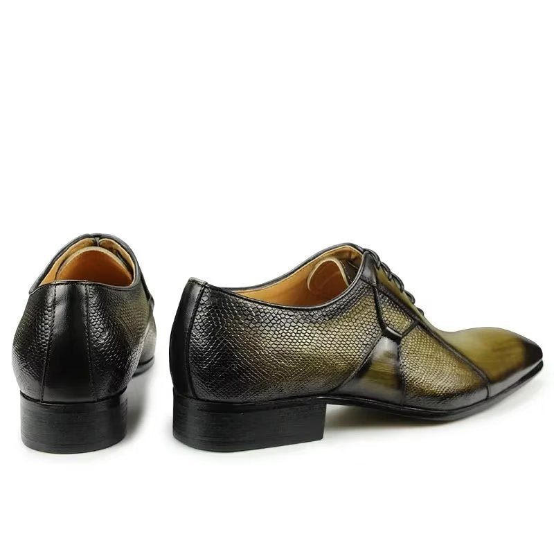 Sapatos Formais Masculinos Couro Deluxe Chicopulent Brogues Nupciais - Verde