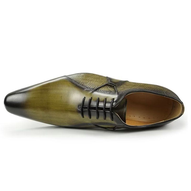 Sapatos Formais Masculinos Couro Deluxe Chicopulent Brogues Nupciais - Verde