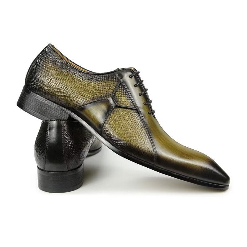 Sapatos Formais Masculinos Couro Deluxe Chicopulent Brogues Nupciais - Verde