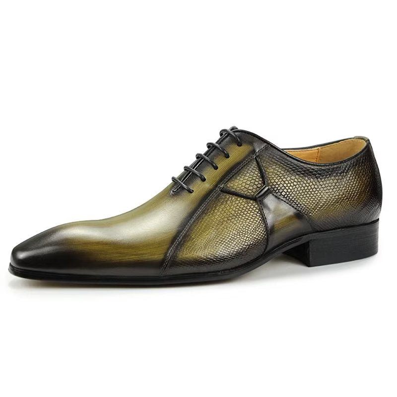 Sapatos Formais Masculinos Couro Deluxe Chicopulent Brogues Nupciais - Verde