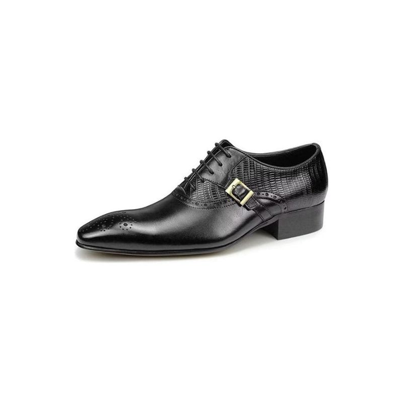 Sapatos Formais Masculinos Couro Genuíno Elegantes Casamento Brogue