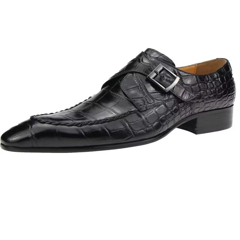 Sapatos Formais Masculinos Couro Genuíno Luxo Elegante Brogue Casamento Oxford - Preto