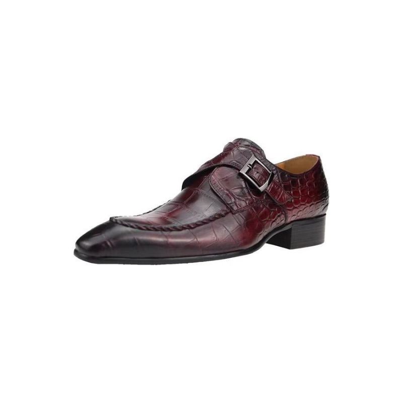 Sapatos Formais Masculinos Couro Genuíno Luxo Elegante Brogue Casamento Oxford - Vermelho